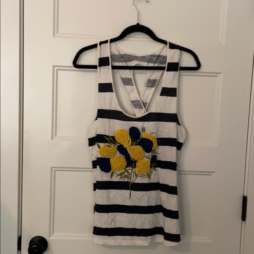 PILCRO and the LETTERPRESS embroidered tank size L